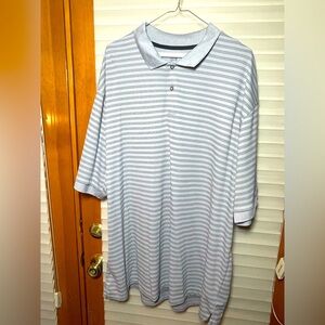 Light gray with black stripes, two buttons Clayborne easy care quick dry
